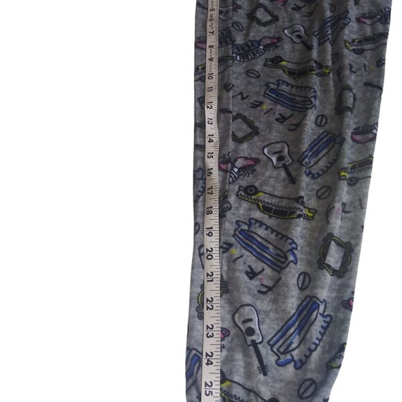 FRIENDS TV Show Series Soft Gray Pajama Pants Central Perk Womens Size Large - Picture 7 of 7